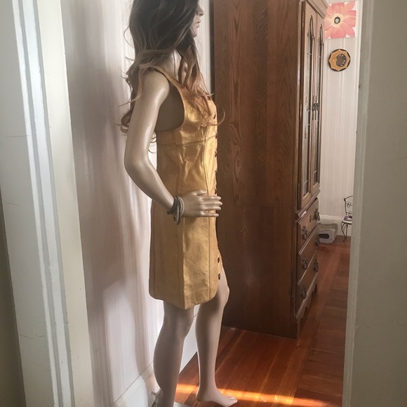 Free People Goldie LEATHER Sheath Dress - Picture 15 of 16